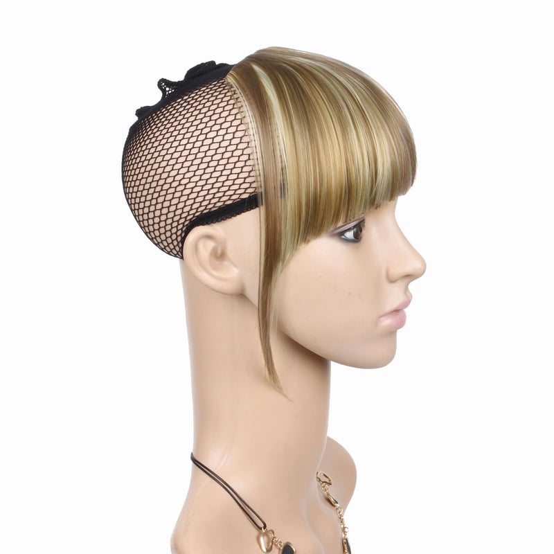 LEEONS Clip on Bangs Black Fringe Hair Extensions 6" Short Straight Clips in Hair Bang False Flat Hairpiece Two Side(1B#) - Image 3